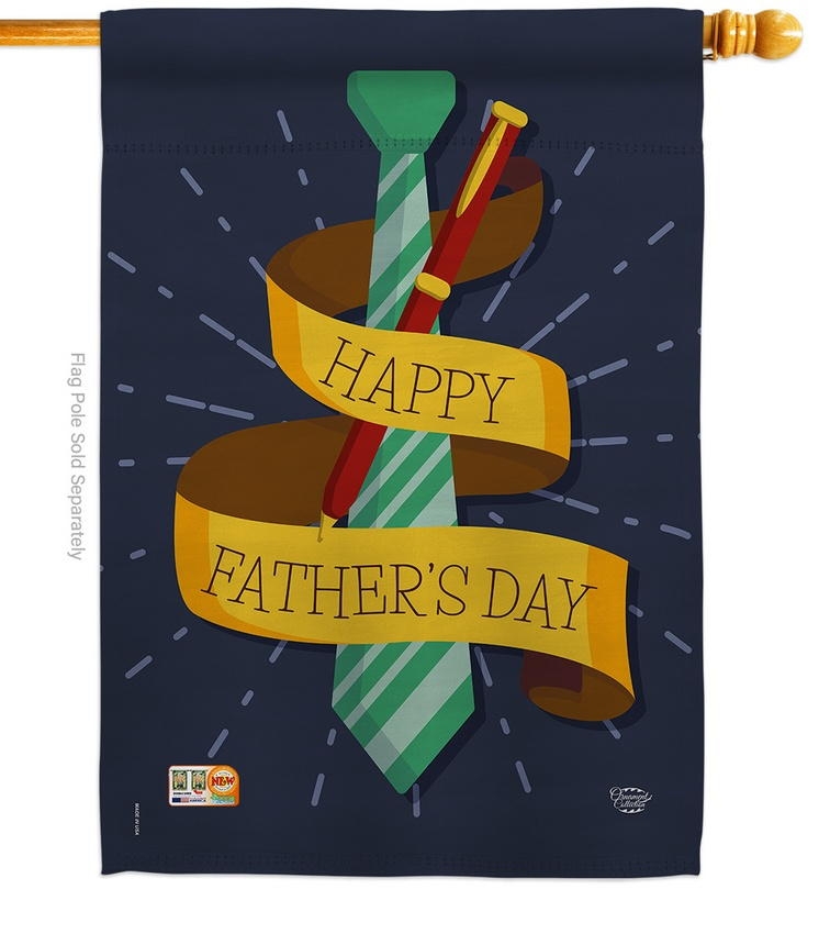 Happy Smartest Dad House Flag