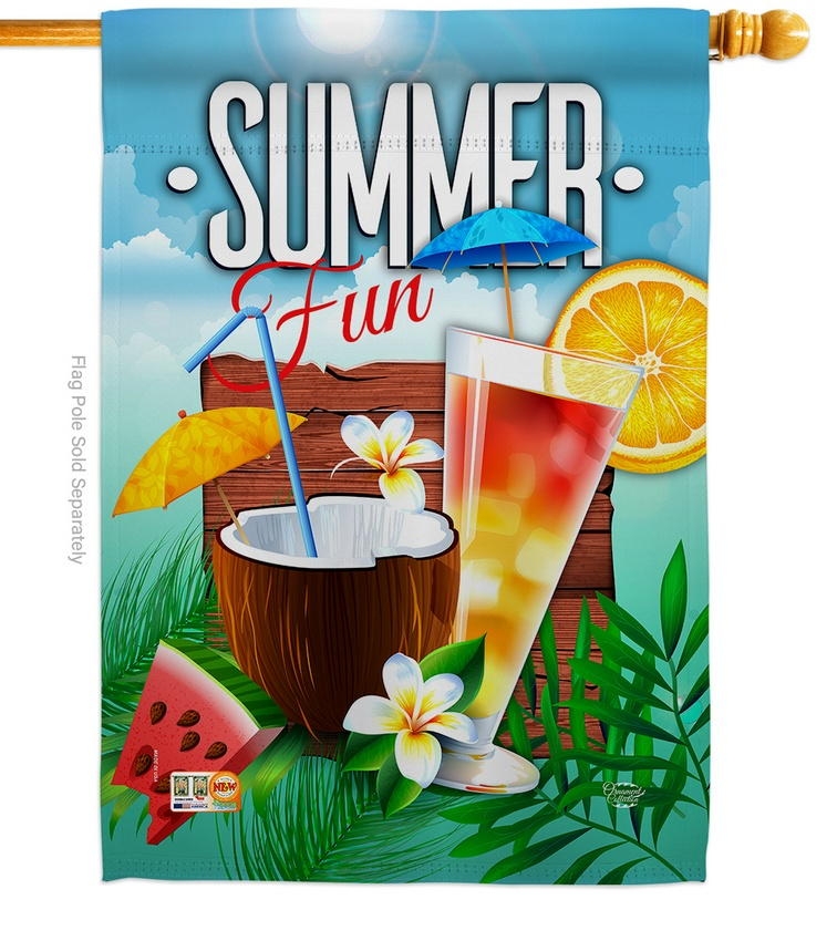 Cool Summer Drinks House Flag