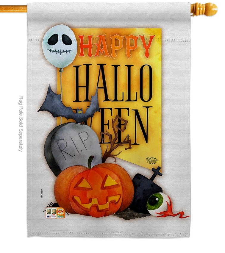 Happy Halloween Spirit House Flag