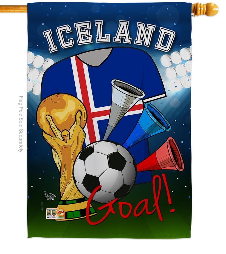 Iceland Soccer House Flag