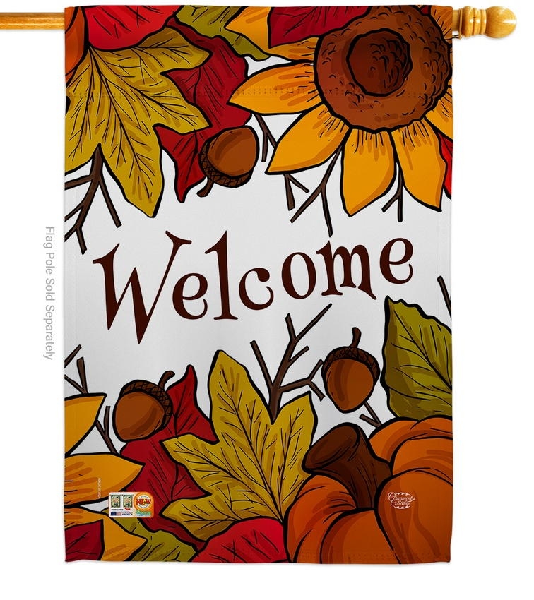 Autumn Welcome House Flag