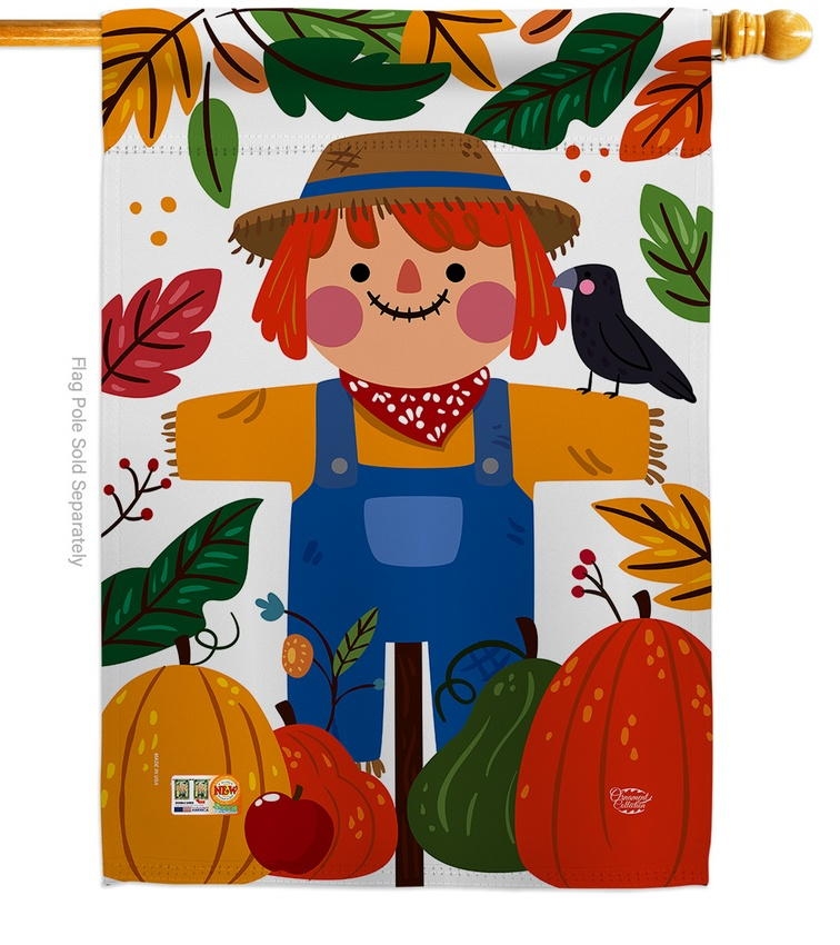 Sweetie Scarecrow House Flag