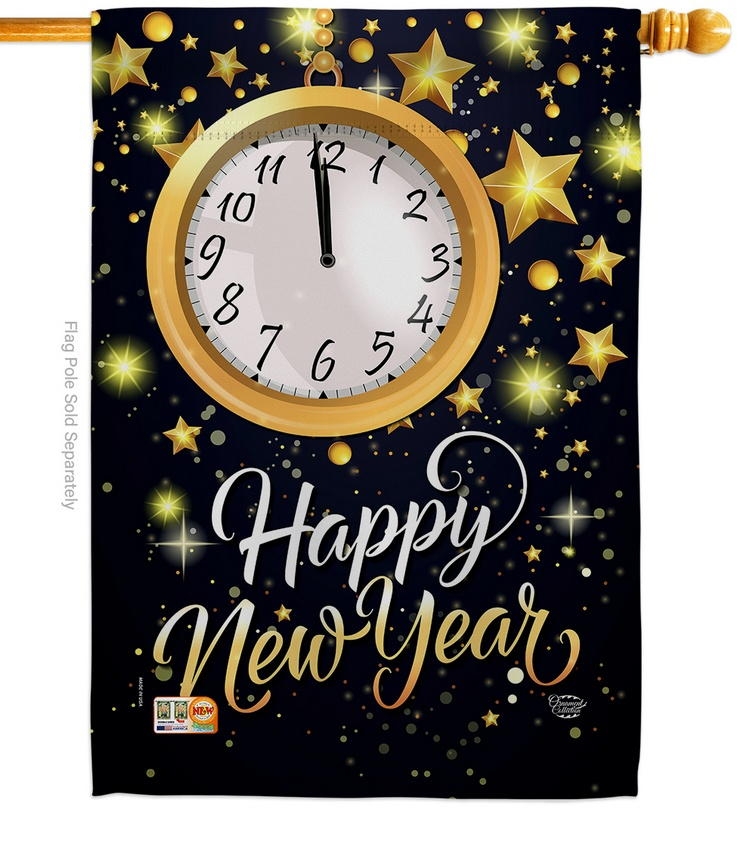 New Year Countdown House Flag