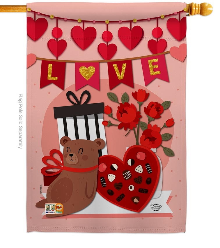 Valentine Sweet Moment House Flag