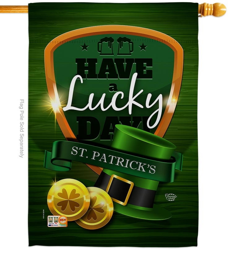 Have A Lucky Day Decorative House Flag