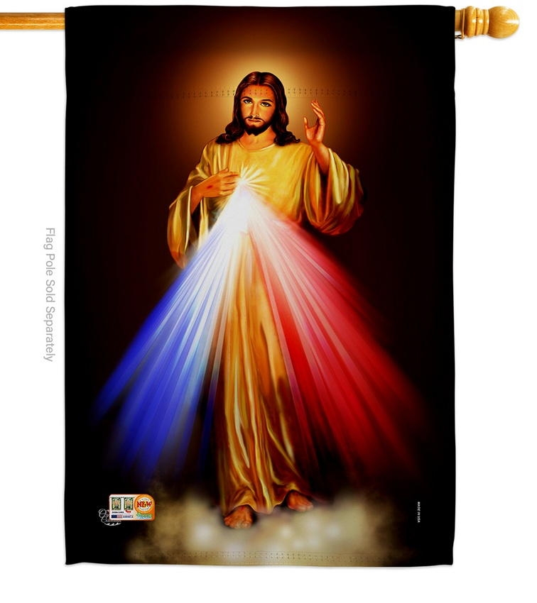 Jesus Divina Misericordia House Flag