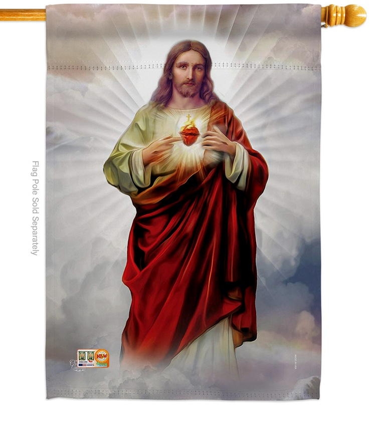 Sacred Heart Of Jesus House Flag