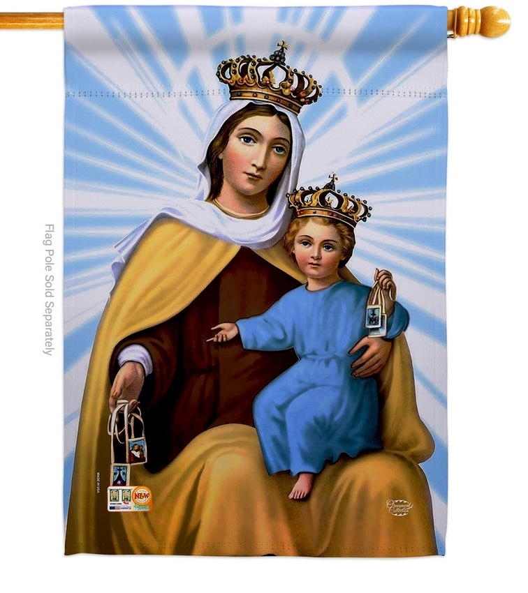 Our Lady Of Mount Carmel House Flag