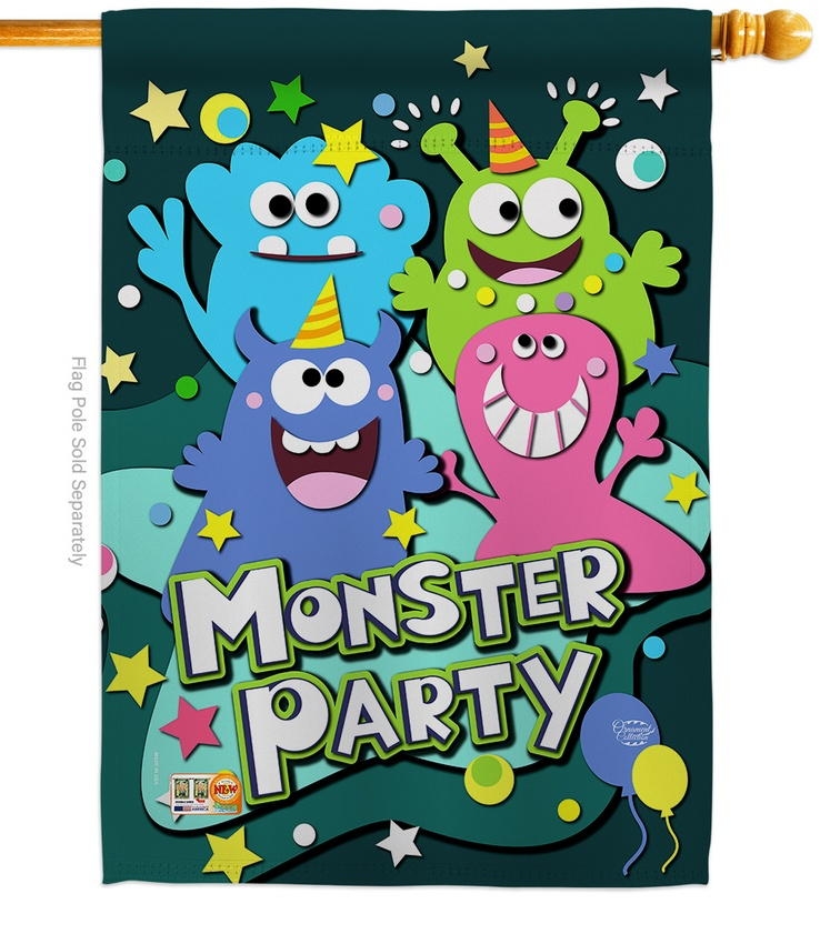 Monster Party House Flag