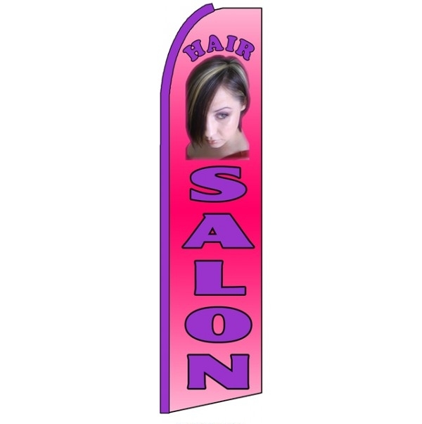 Hair Salon Feather Flag 3' x 11.5'