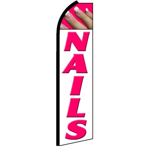Nails Feather Flag 3\' x 11.5\'