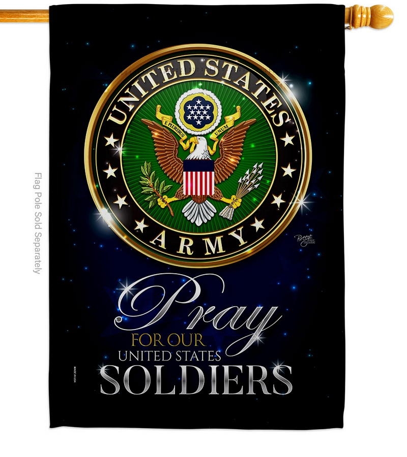 Pray United States Soldiers House Flag