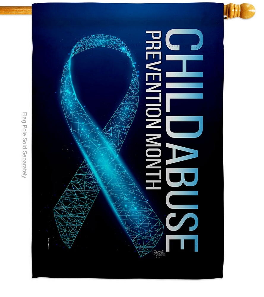 Prevention Child Abuse House Flag