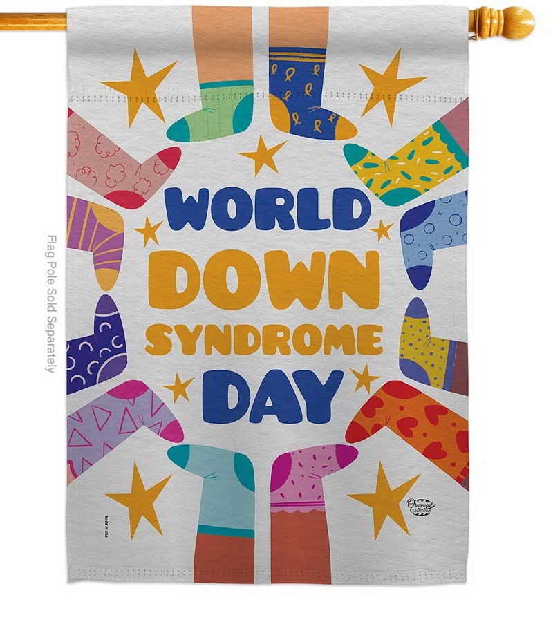 World Down Syndrome Day Decorative House Flag