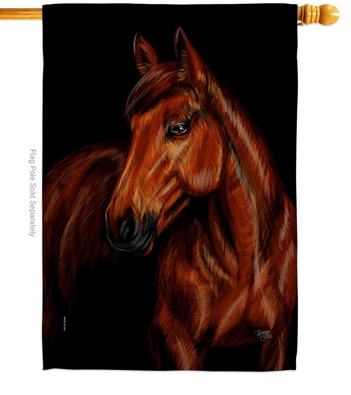 Horse Decorative House Flag