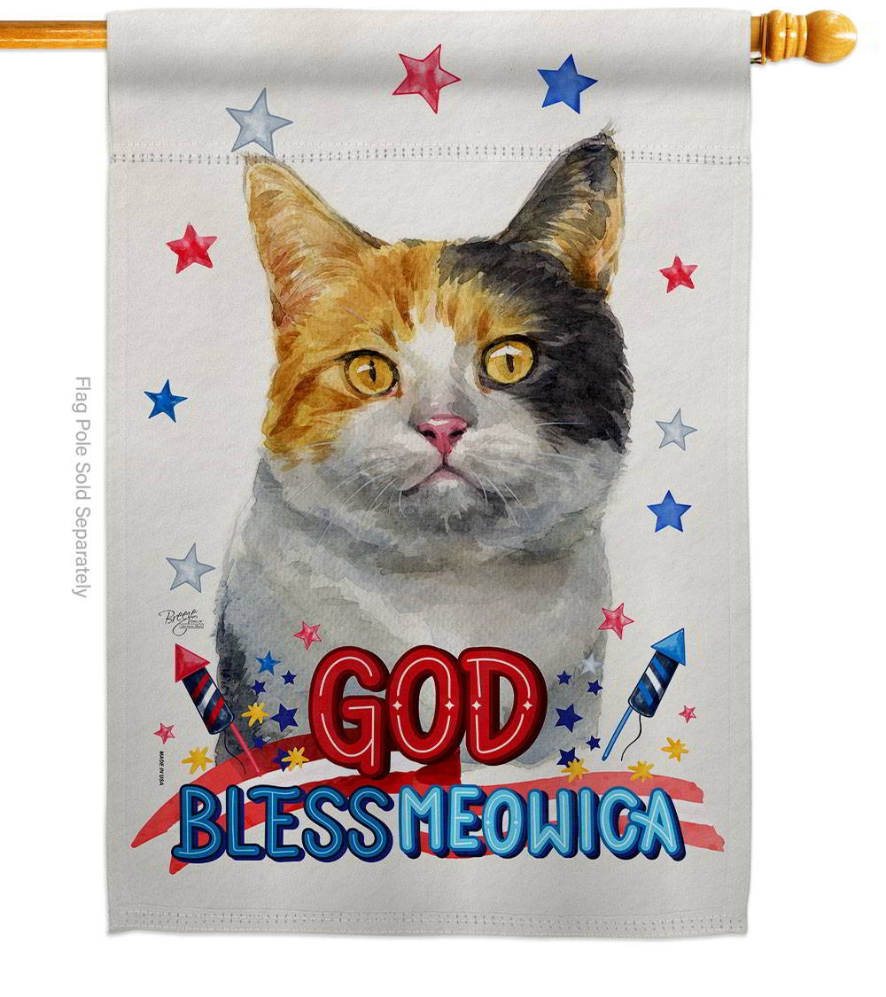 Patriotic Dilute Calico House Flag