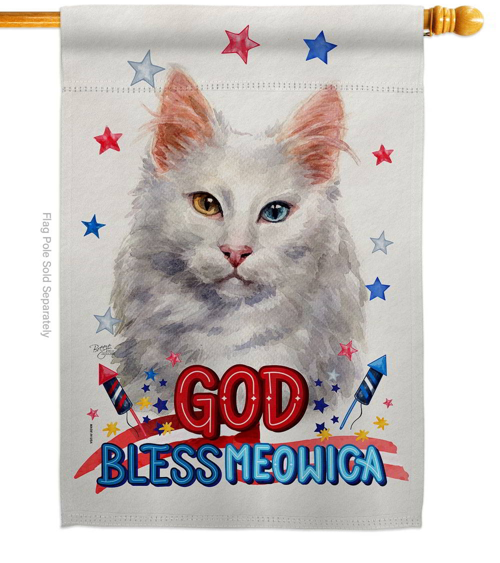 Patriotic Turkish Angora House Flag