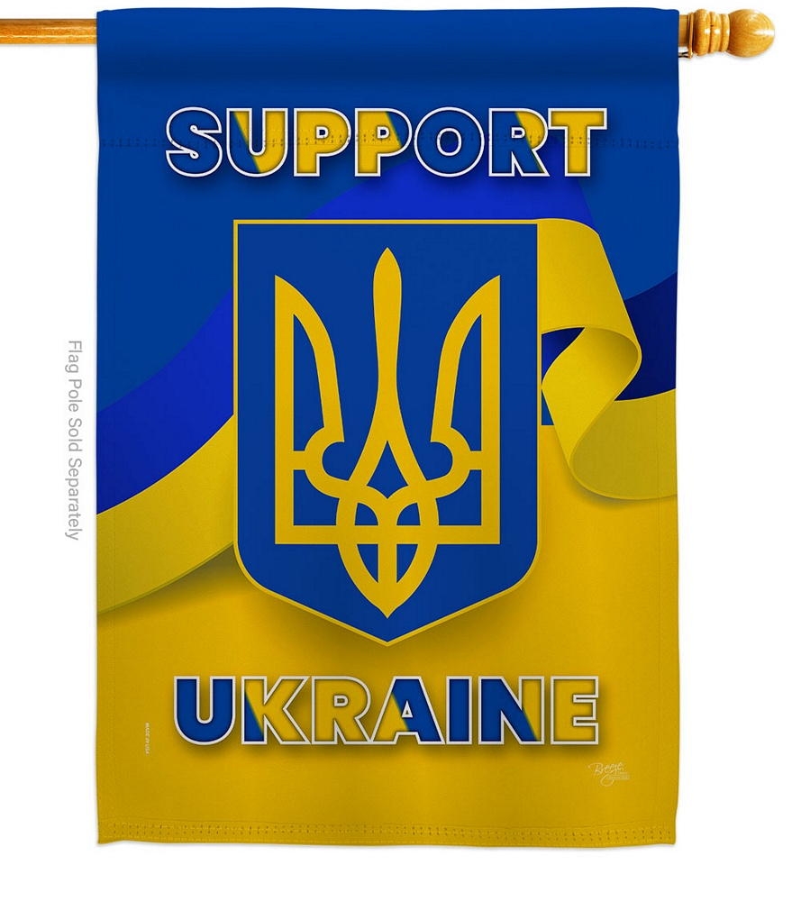 Support Ukraine House Flag