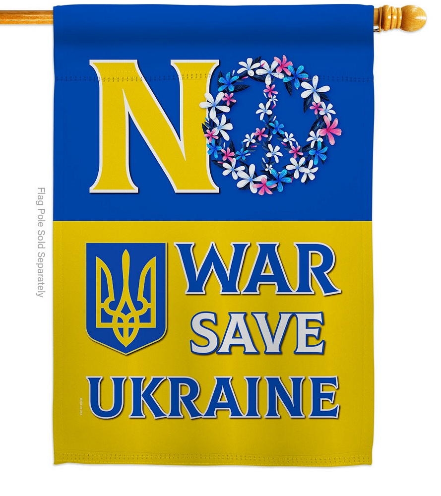 No War, Save Ukraine House Flag