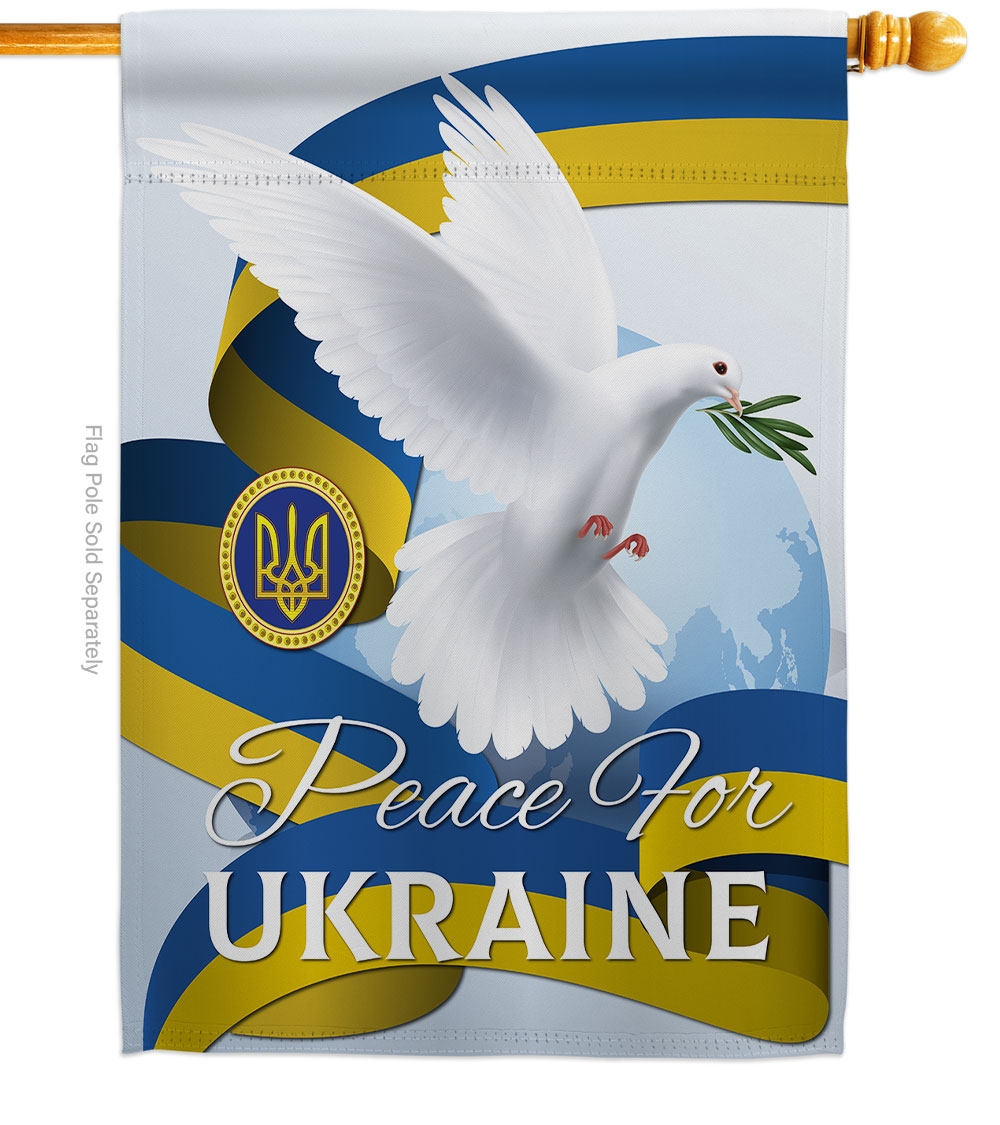 Peace For Ukraine House Flag