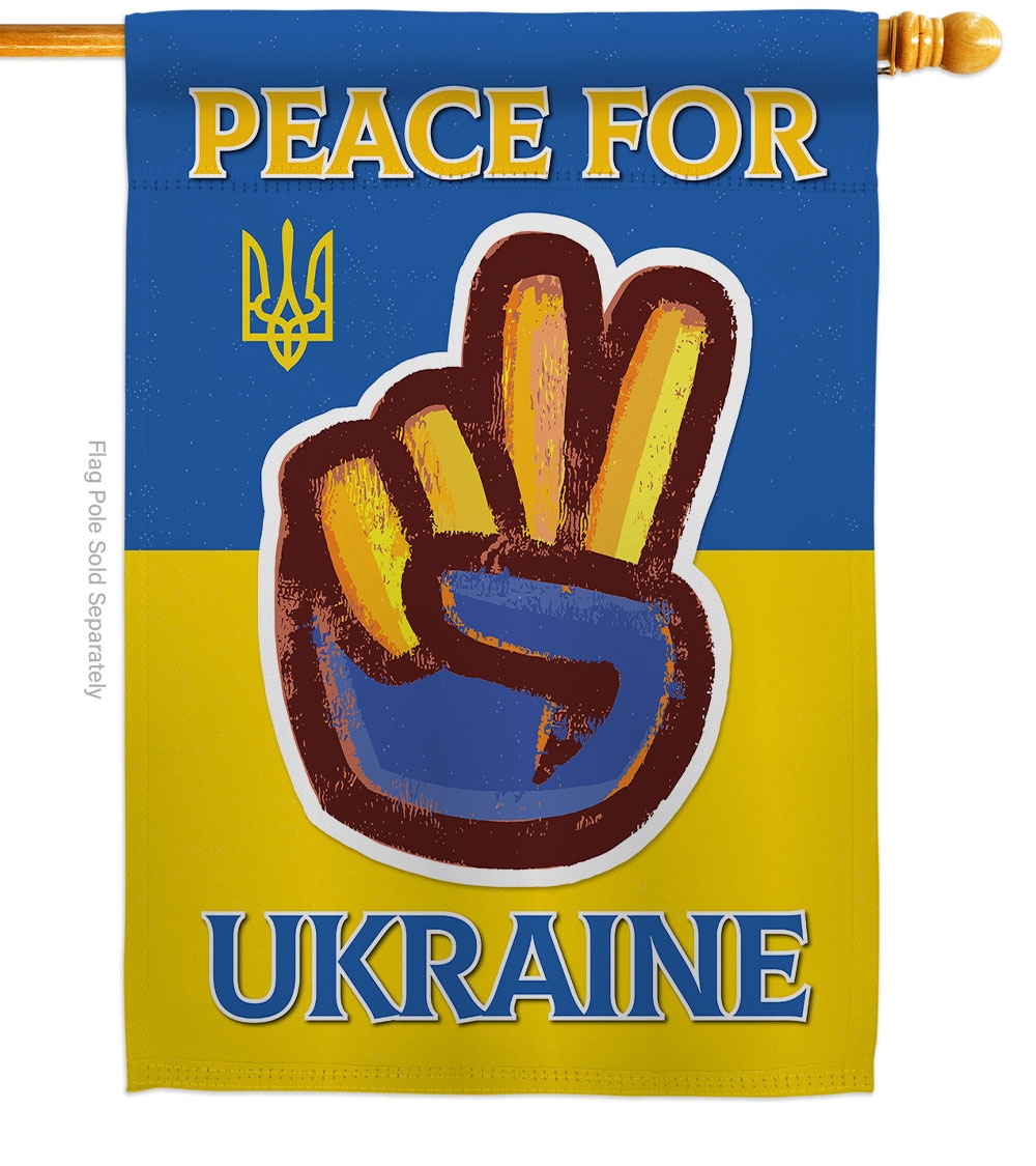 Peace Ukraine House Flag