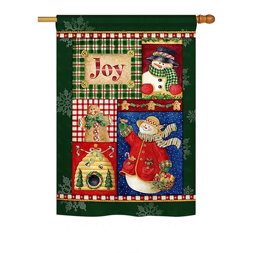 Joy Snow Woman House Flag