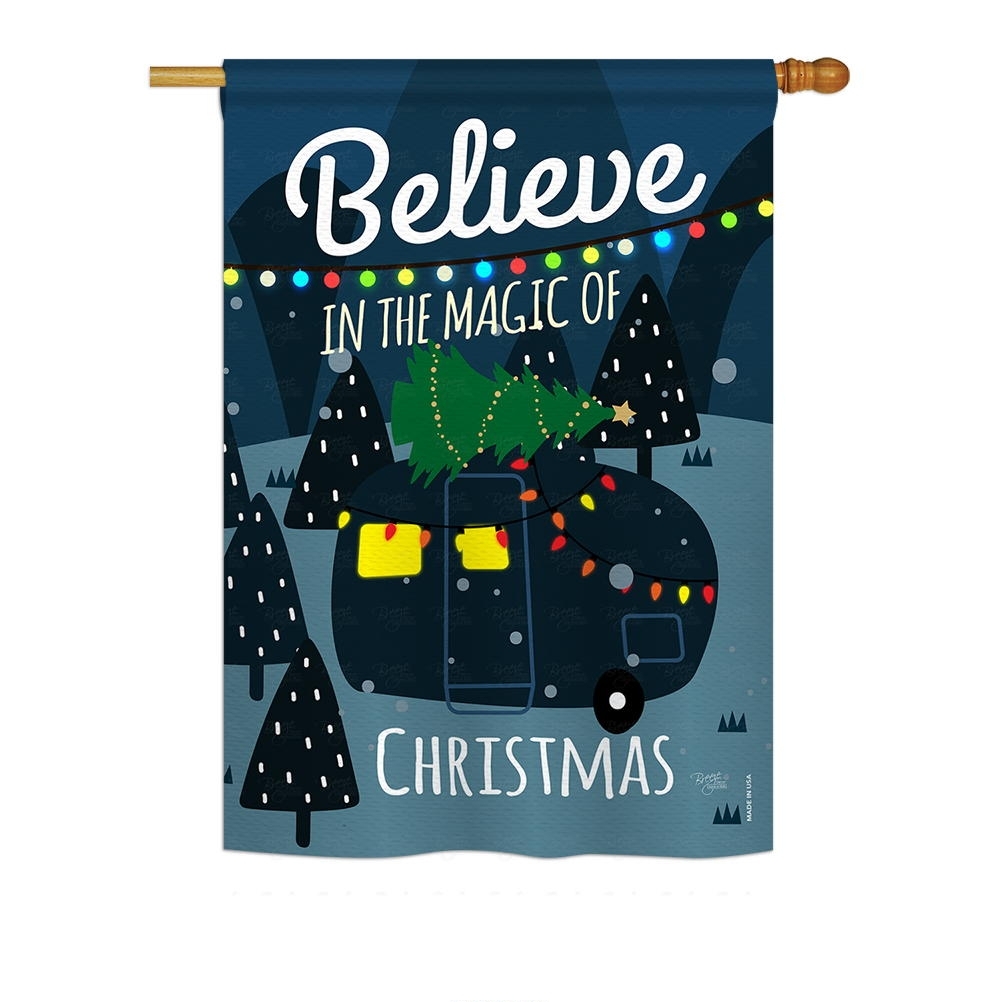 Believe The Magic Trailer House Flag