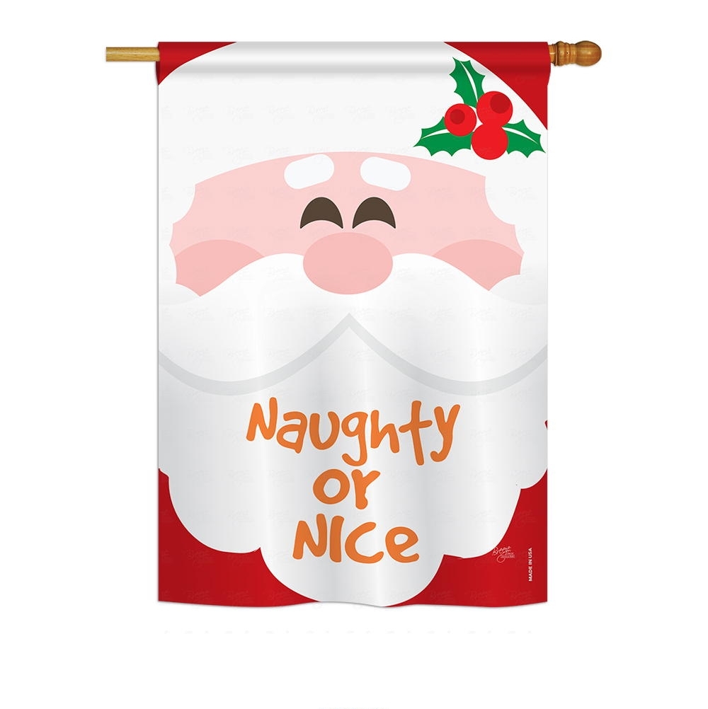 Naughty Or Nice House Flag