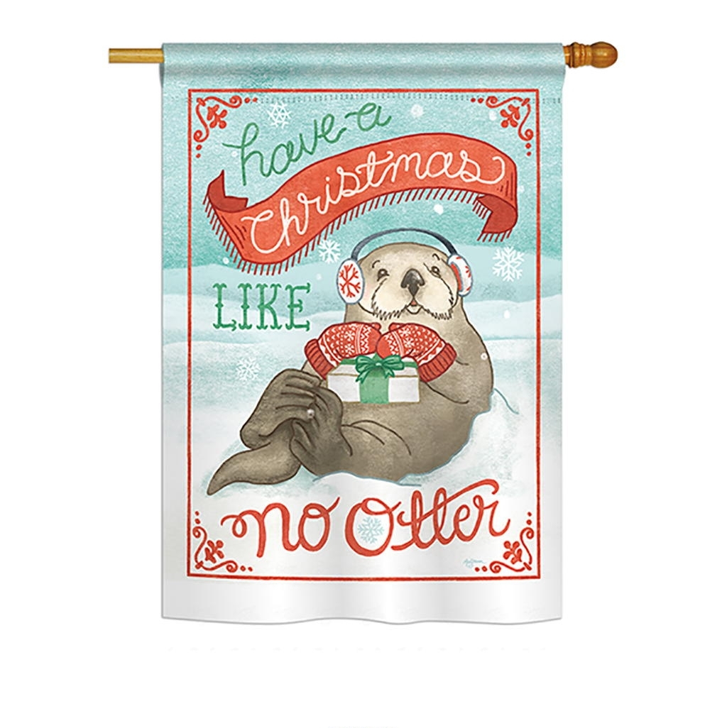 Christmas Like No Otter House Flag