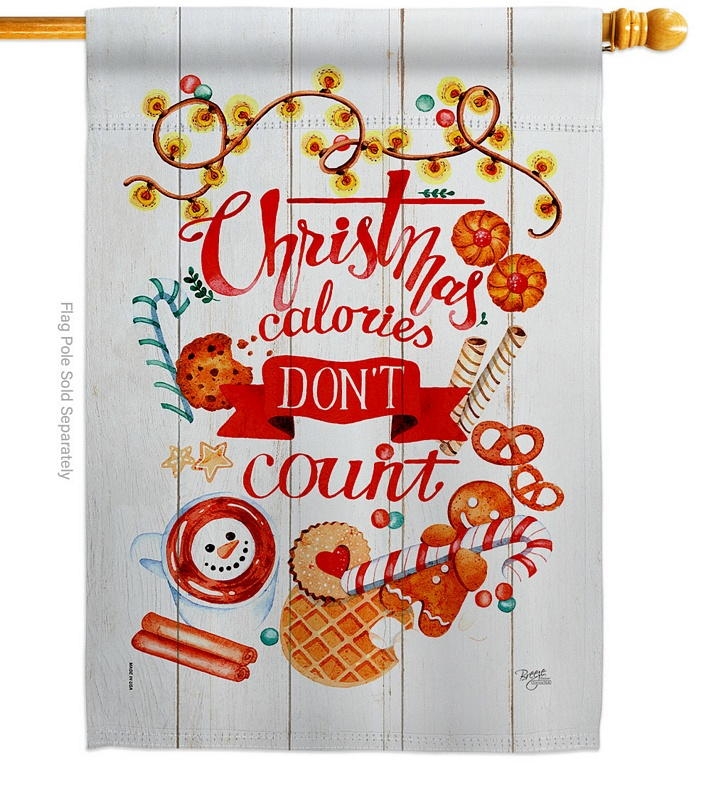 Christmas Calories House Flag