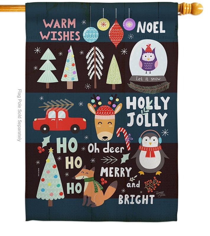 Christmas Gathering House Flag