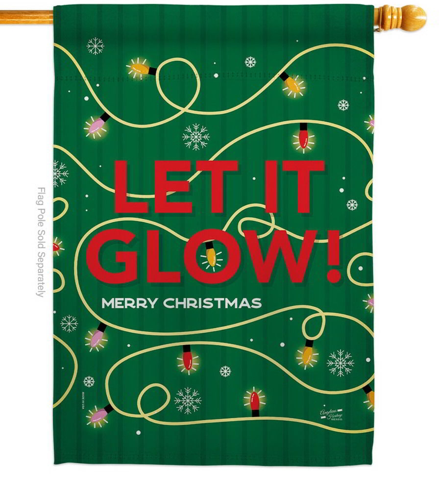 Christmas Glow House Flag