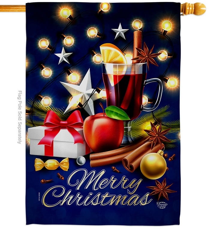 Christmas Wishes Decorative House Flag