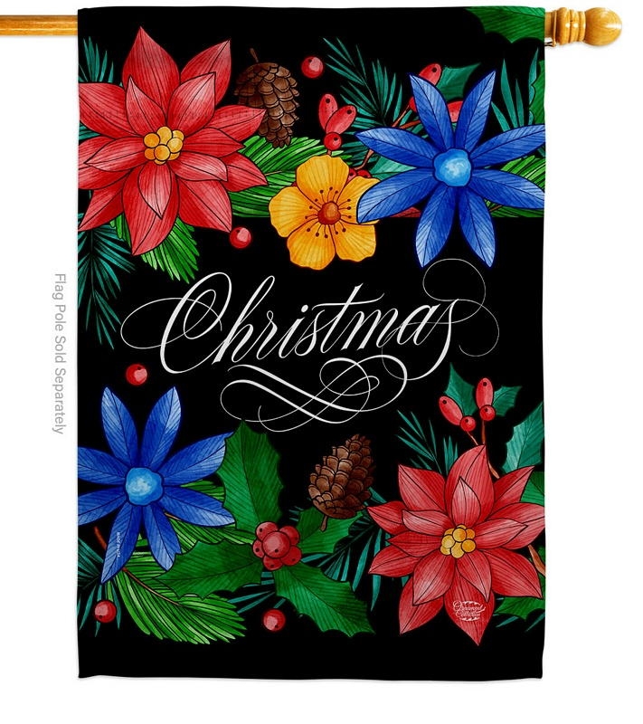 Christmas Bouquet House Flag