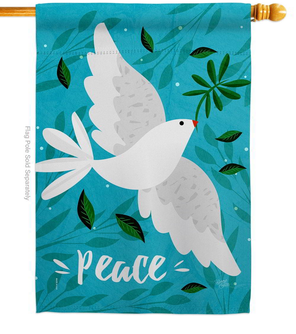 Want Peace House Flag