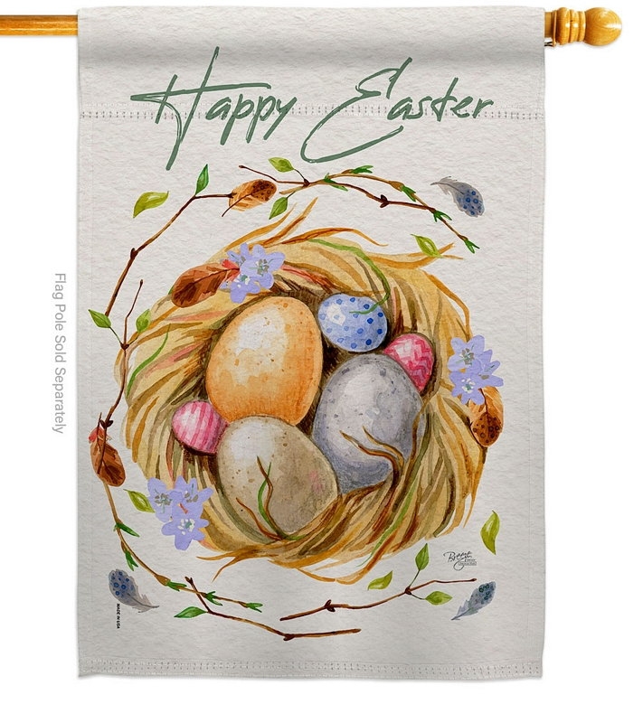 Easter Nest House Flag