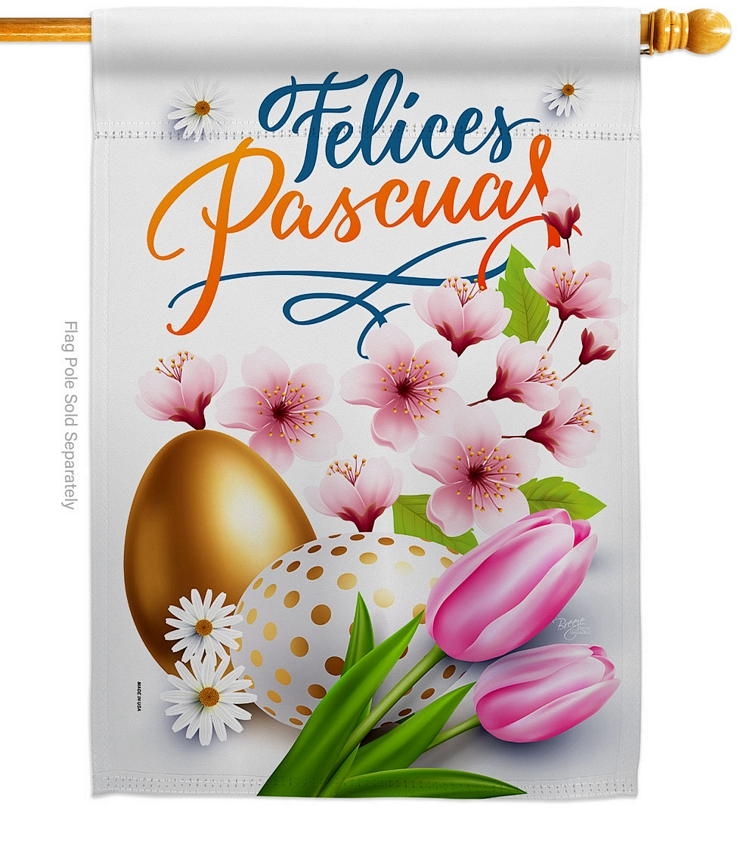 Felices Pascuas Decorative House Flag