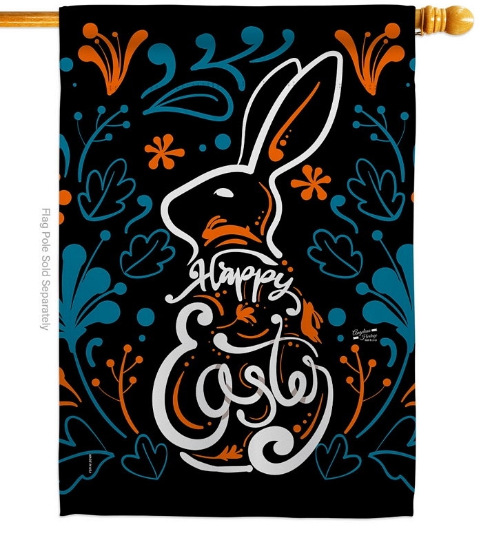 Colorful Bunny Decorative House Flag