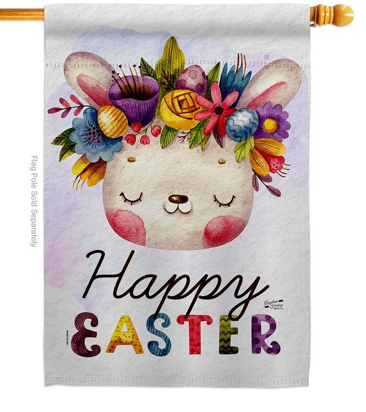 Happy Bunny Decorative House Flag