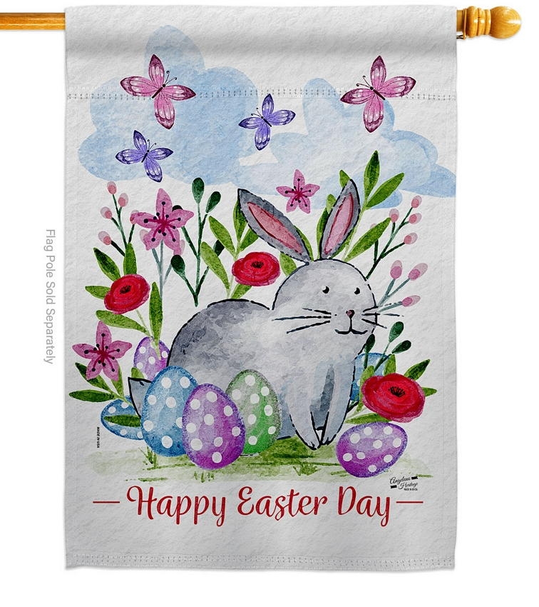 Spring Bunny Decorative House Flag