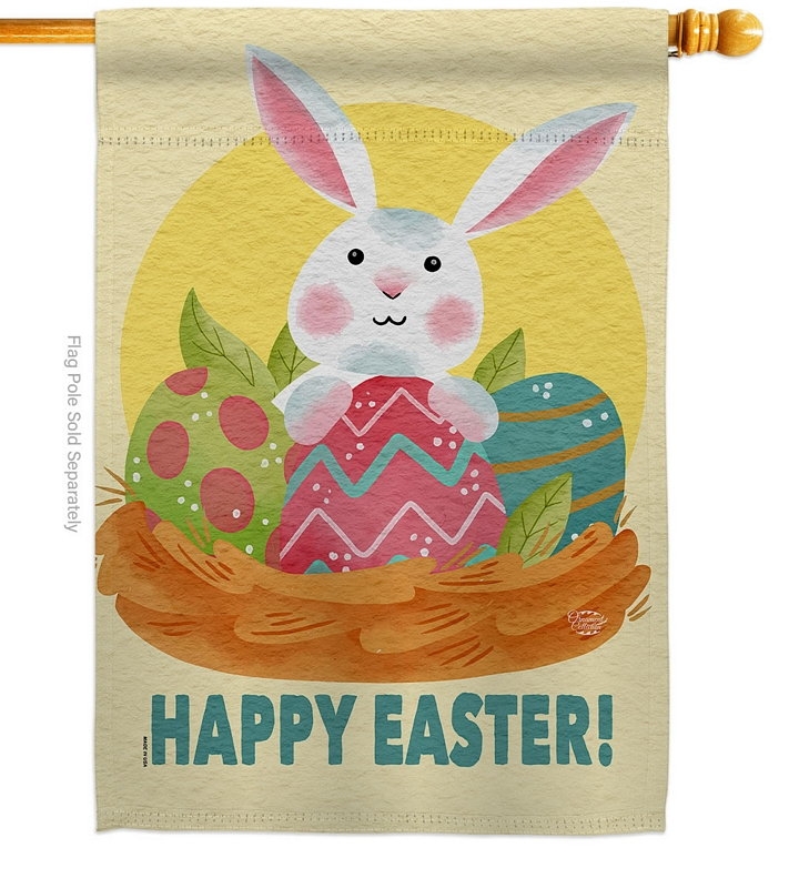 Easter Bunny Fun House Flag