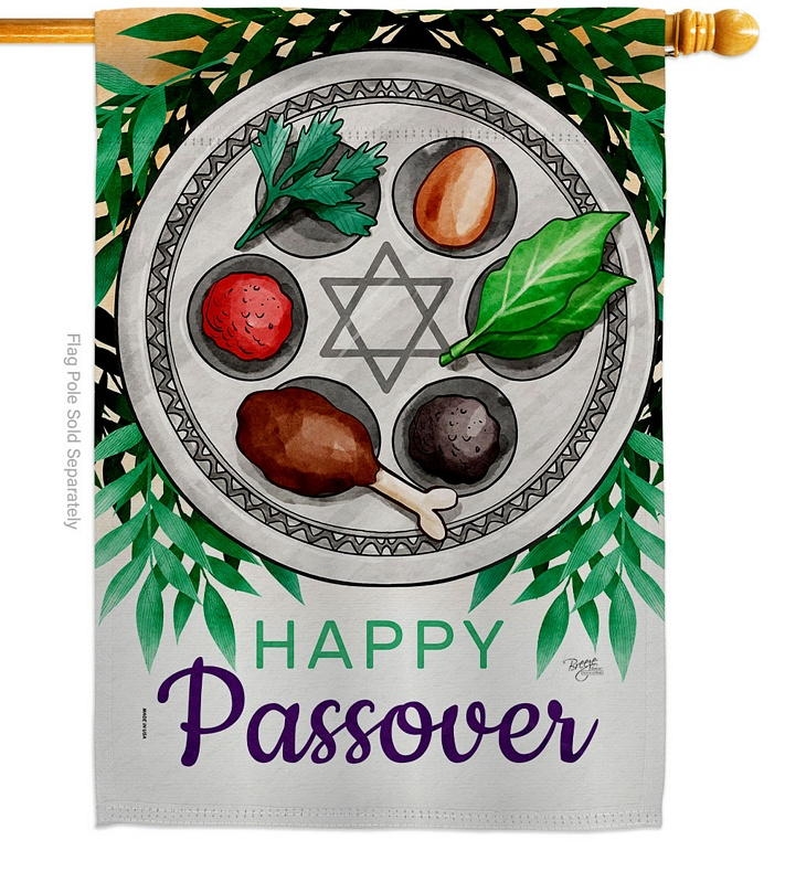 Joyous Passover House Flag