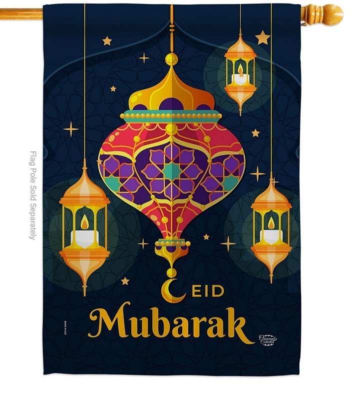 Eid Mubarak Festival House Flag