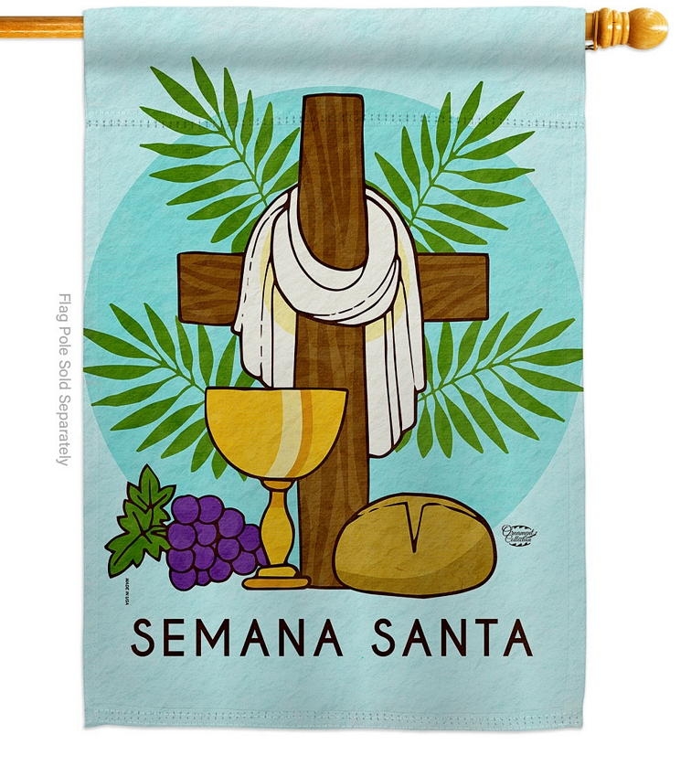 Blessing Semana Santa House Flag