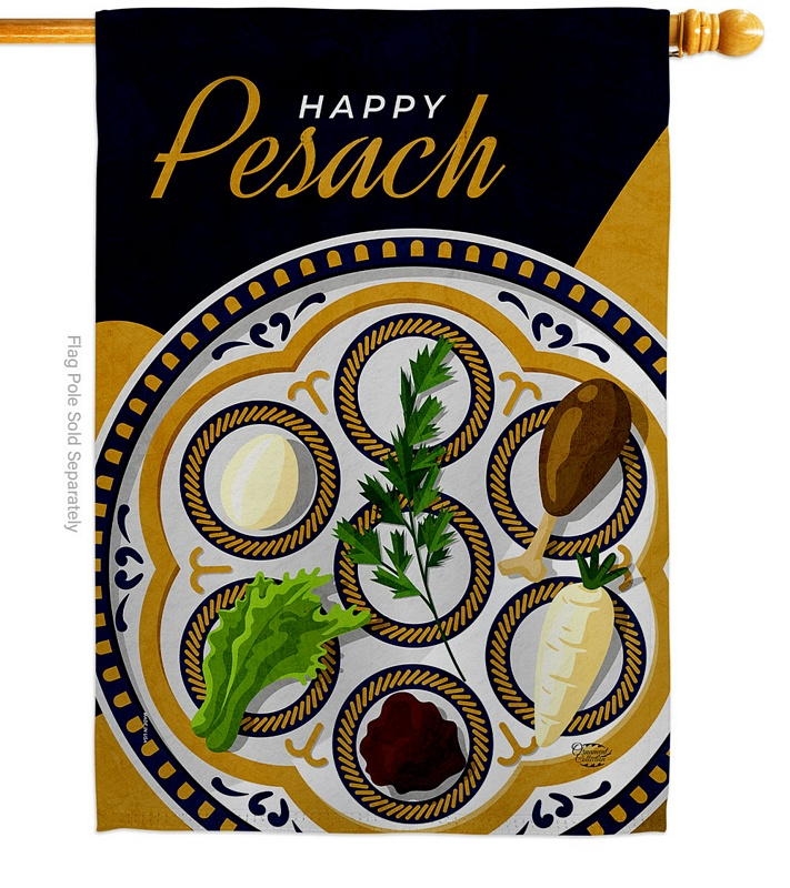 Happy Pesach Festival House Flag