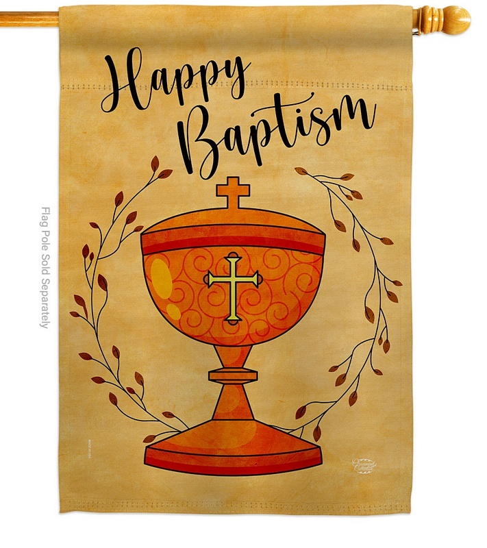 Happy Baptism House Flag