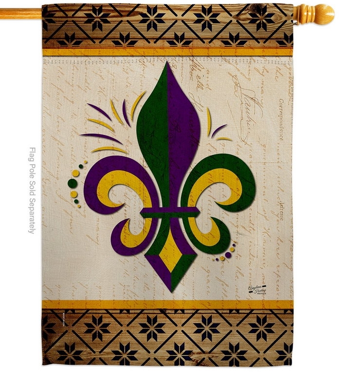 Fleur De Lys Impressions Decorative House Flag