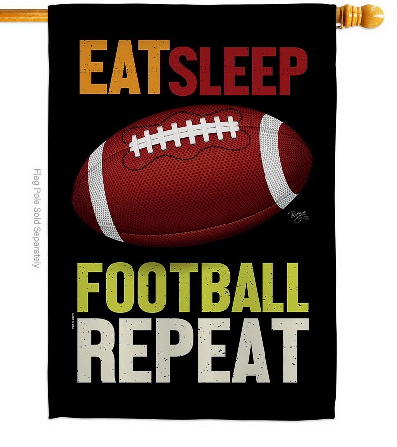 Football Repeat House Flag