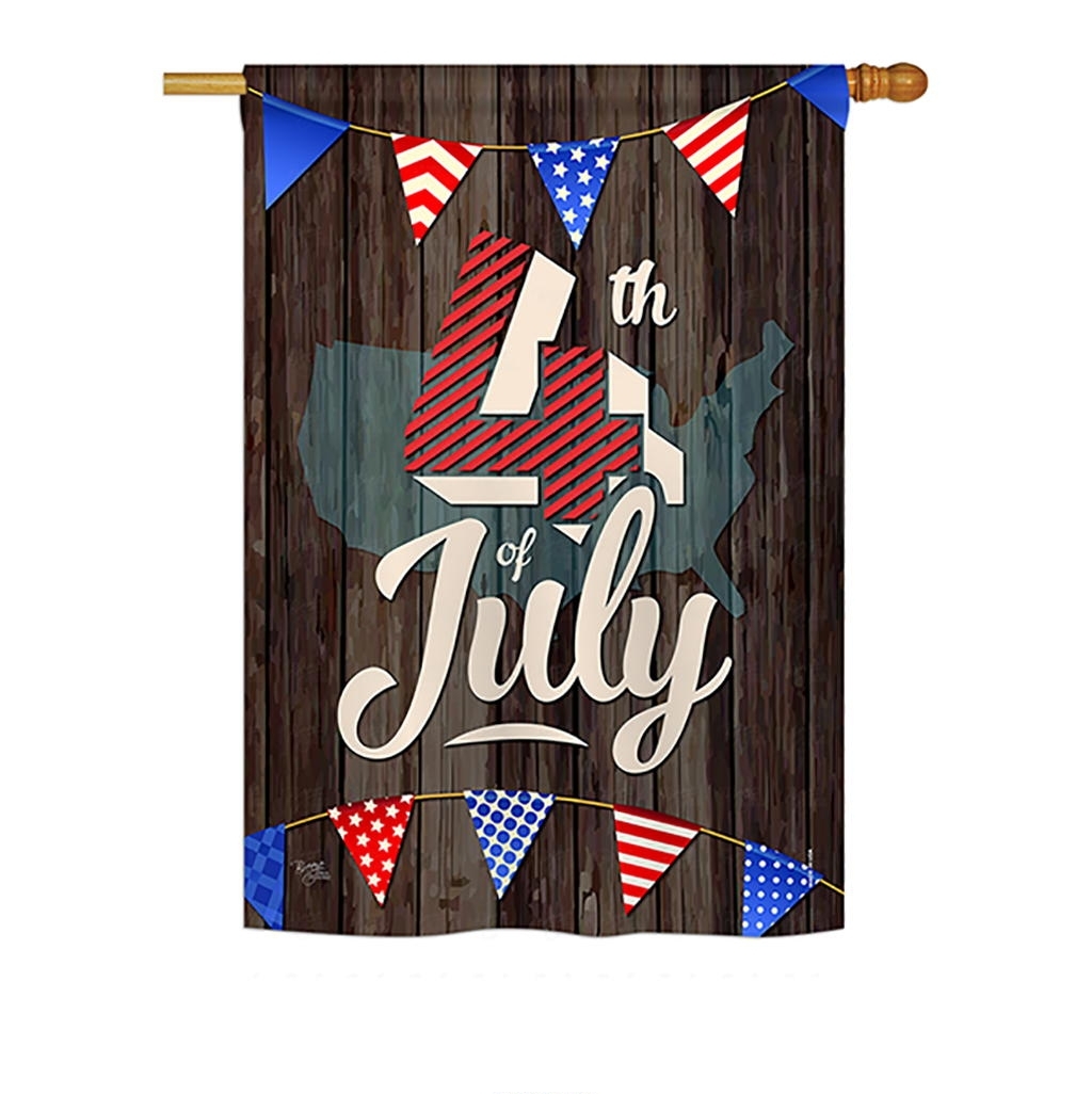 4th Of July House Flag
