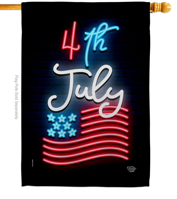 Lightful 4th July House Flag